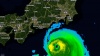 Typhoon Faxai bearing on Tokyo area. Kozushima reports a 224km/h gust