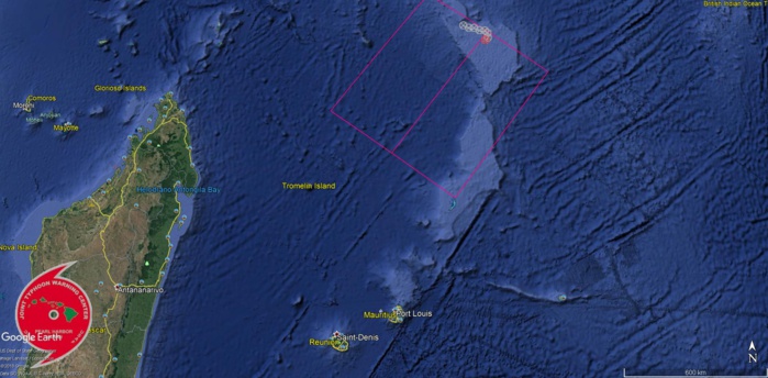 Bulletin d'alerte émis à 01h ce matin par le Joint Typhoon Warning Center.