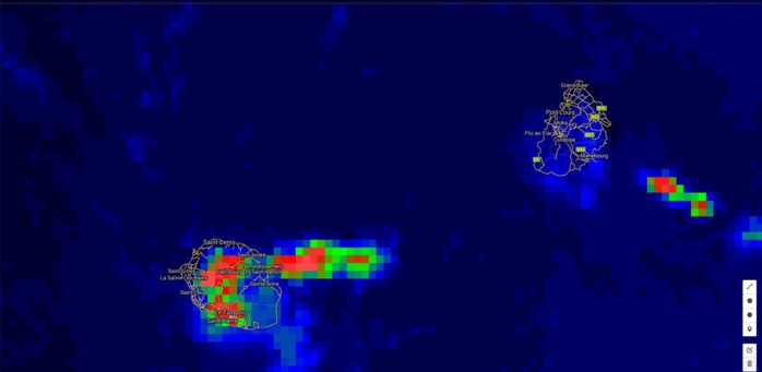 Le satellite suggère à 15h que les hauteurs du sud sont aussi concernées.