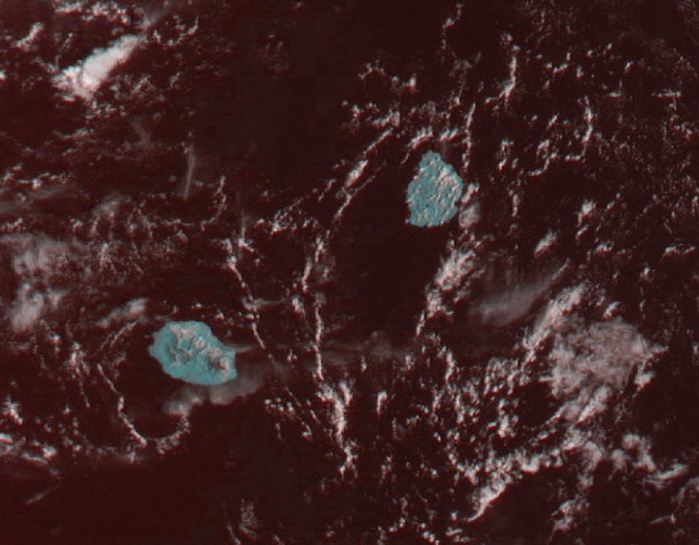 Le satellite Meteor a vu les Iles Soeurs ce matin à 08h31 quand le soleil était encore souverain quasiment partout. Réception Jacques Gentil/4Bornes, enhanced par moi. Le satellite Meteor a vu les Iles Soeurs ce matin à 08h31 quand le soleil était encore souverain quasiment partout. Réception Jacques Gentil/4Bornes, enhanced par moi.