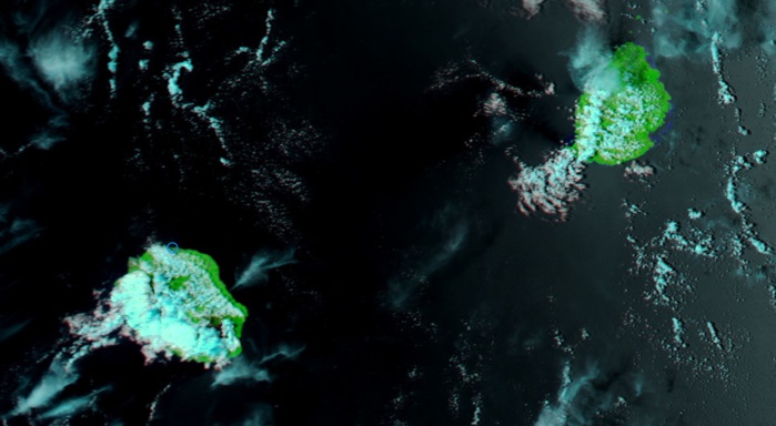 Aqua à 13h35; image NASA US. Aqua à 13h35; image NASA US.