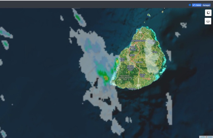 Radar MFR à 07h40. Crédit https://www.meteoi.re