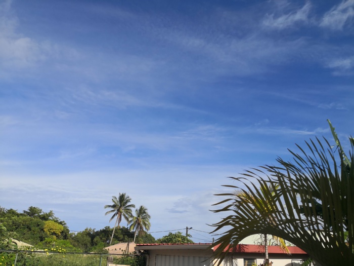Ciel de Sainte Marie à 07h50. Ciel de Sainte Marie à 07h50.