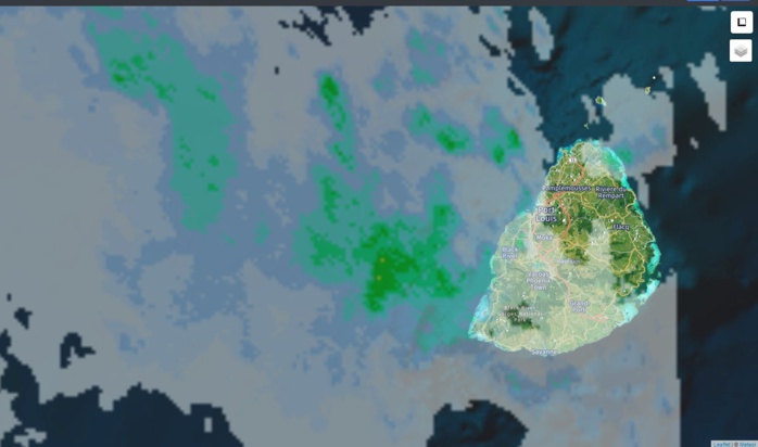 Radar Météo France Réunion à 10h35. Crédit https://www.meteoi.re