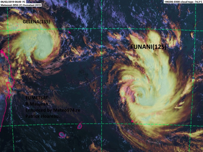 Satellite à 10h. R.Maujean, "enhanced" par Meteo974.re Satellite à 10h. R.Maujean, "enhanced" par Meteo974.re