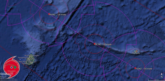 JTWC: dernières prévisions de la Navy.