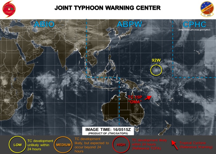Western North Pacific: Invest 92W now on the chart from JTWC