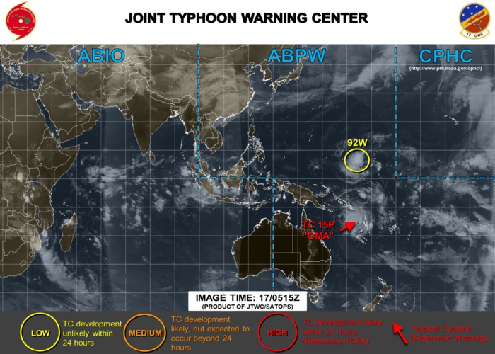 INVEST 92W: still LOW for the next 24hours, likely to develop gradually next week