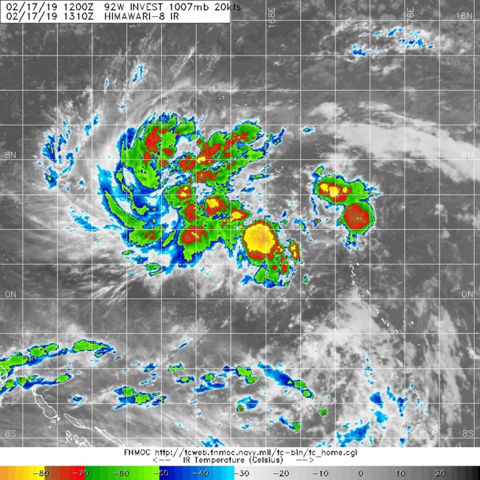 INVEST 92W upgraded to MEDIUM for the next 24 hours by the JTWC
