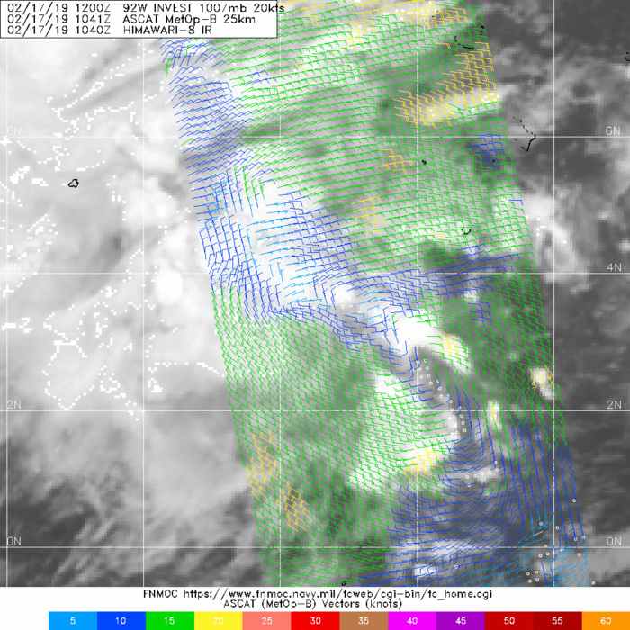 INVEST 92W upgraded to MEDIUM for the next 24 hours by the JTWC