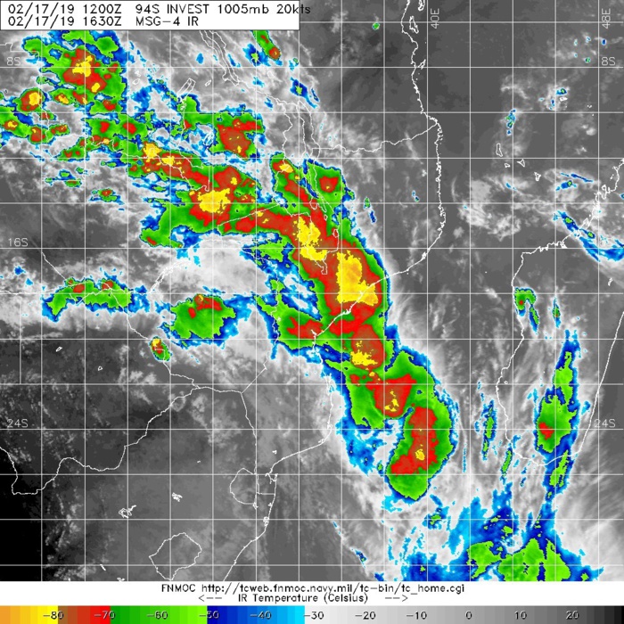 CYCLONES: Canal de Mozambique: 94S à suivre ces prochains jours
