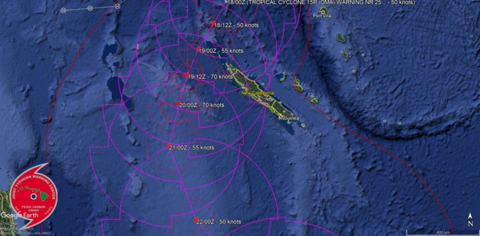 03UTC: OMA(15P): struggling over cooler seas, but pushing south-southwest and forecast to intensify after 12/24hours
