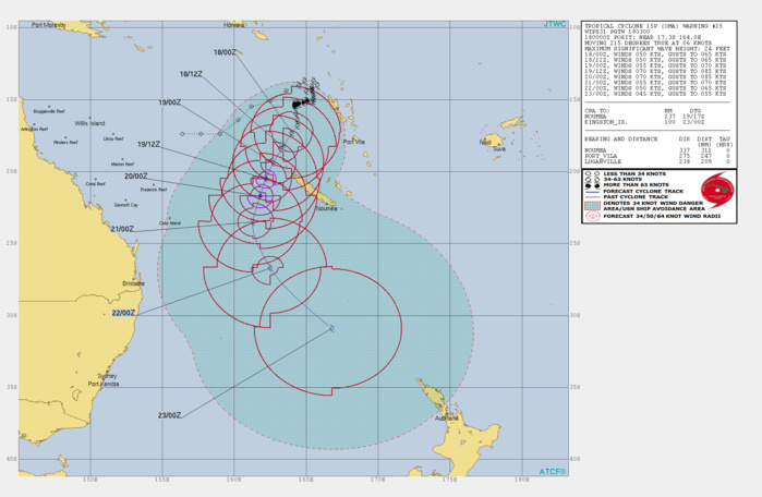 03UTC: OMA(15P): struggling over cooler seas, but pushing south-southwest and forecast to intensify after 12/24hours 03UTC: OMA(15P): struggling over cooler seas, but pushing south-southwest and forecast to intensify after 12/24hours