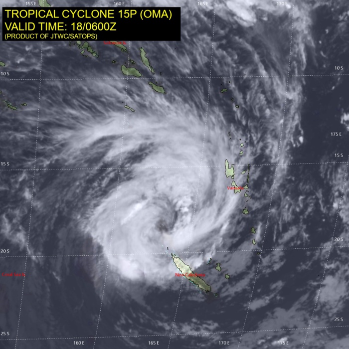 09UTC: OMA reduced to a 45knots cyclone, forecast to intensify gradually next 48hours