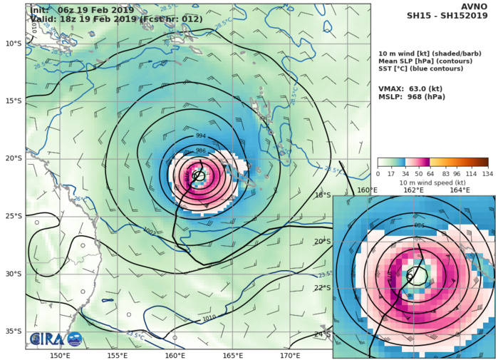 15UTC:  Cyclone OMA(15P) Category 1 US may intensify to Category 2 within 12hours