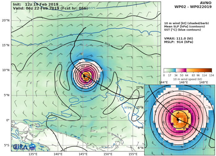 21UTC: WUTIP(02W) forecast to intensify rapidly to a CAT3 US in 3 days while approaching the Guam/Yap area 21UTC: WUTIP(02W) forecast to intensify rapidly to a CAT3 US in 3 days while approaching the Guam/Yap area