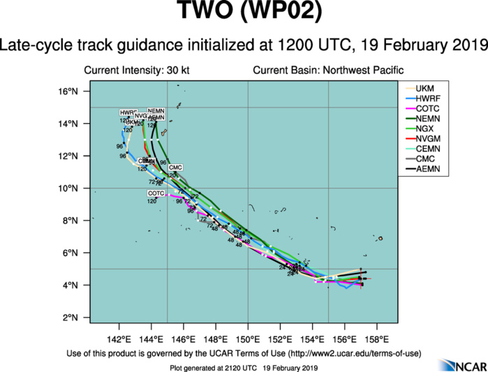21UTC: WUTIP(02W) forecast to intensify rapidly to a CAT3 US in 3 days while approaching the Guam/Yap area 21UTC: WUTIP(02W) forecast to intensify rapidly to a CAT3 US in 3 days while approaching the Guam/Yap area