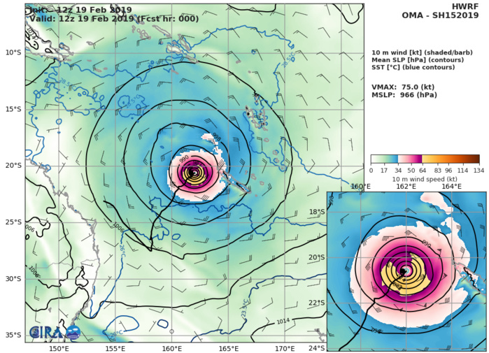 21UTC: cyclone OMA(15P) Category 1 US, no longer expected to intensify