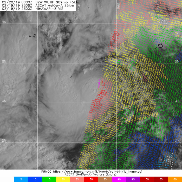 03UTC: WUTIP(02W) forecast to intensify rapidly to a CAT3 US in less than 3 days while approaching the Guam/Yap area