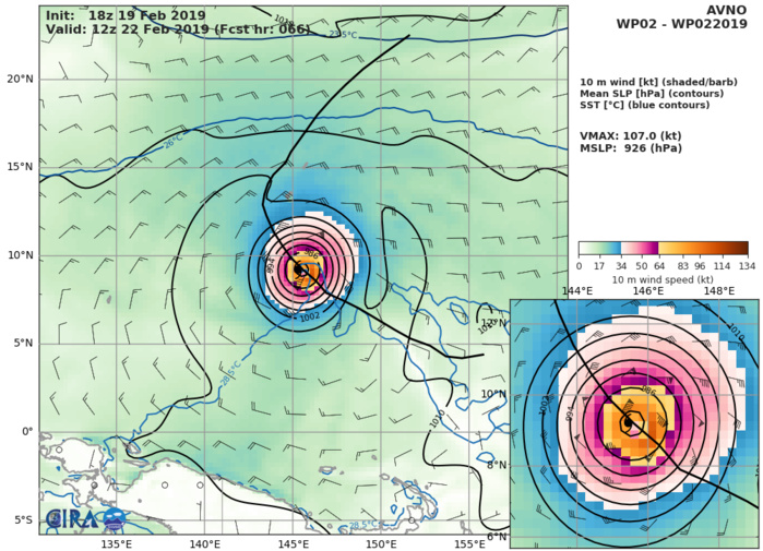03UTC: WUTIP(02W) forecast to intensify rapidly to a CAT3 US in less than 3 days while approaching the Guam/Yap area 03UTC: WUTIP(02W) forecast to intensify rapidly to a CAT3 US in less than 3 days while approaching the Guam/Yap area