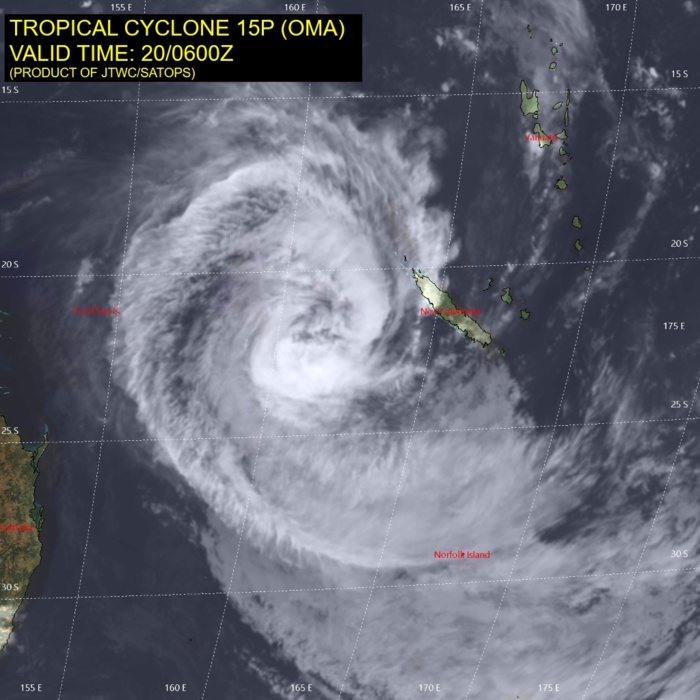 09UTC: cyclone OMA(15P): slow-moving and forecast to weaken next 5 days