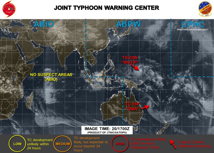 Océan Indien: Cyclones: pas de zone suspecte pour les prochaines 24heures. Océan Indien: Cyclones: pas de zone suspecte pour les prochaines 24heures.