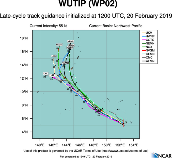 21UTC: WUTIP(02W) intensifying and forecast to reach CAT3 US in less than 2 days while approaching the Guam/Yap area 21UTC: WUTIP(02W) intensifying and forecast to reach CAT3 US in less than 2 days while approaching the Guam/Yap area