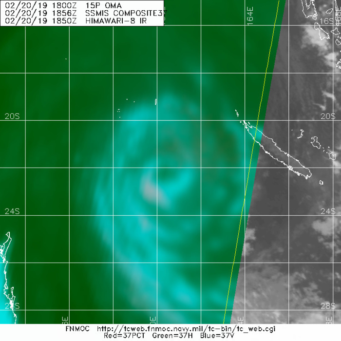21UTC: cyclone OMA(15P): slow-moving and slowly weakening next 5 days