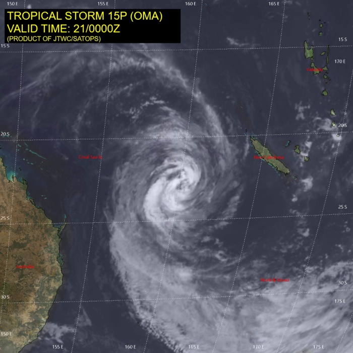 03UTC: cyclone OMA(15P): slow-moving and slowly weakening next 5 days