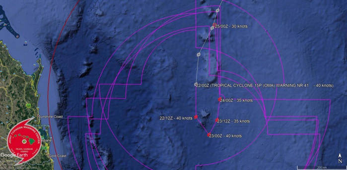 03UTC: cyclone OMA(15P): forecast to dissipate(below 35knots) in 2 days 03UTC: cyclone OMA(15P): forecast to dissipate(below 35knots) in 2 days