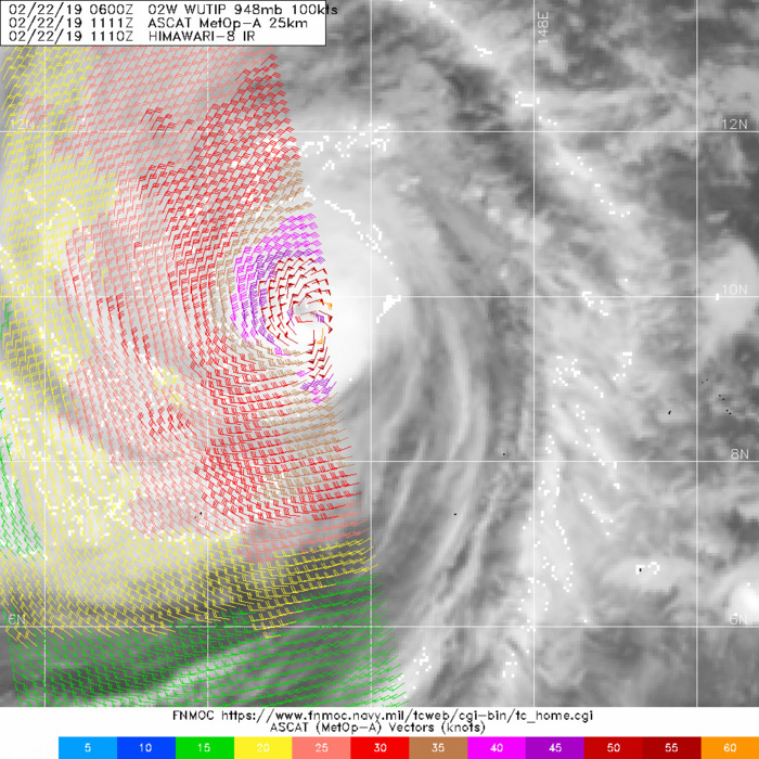 15UTC: typhoon Wutip(02W) Category 3 US near peak intensity, forecast CPA to Guam: 250km in apprx 24h. 15UTC: typhoon Wutip(02W) Category 3 US near peak intensity, forecast CPA to Guam: 250km in apprx 24h.