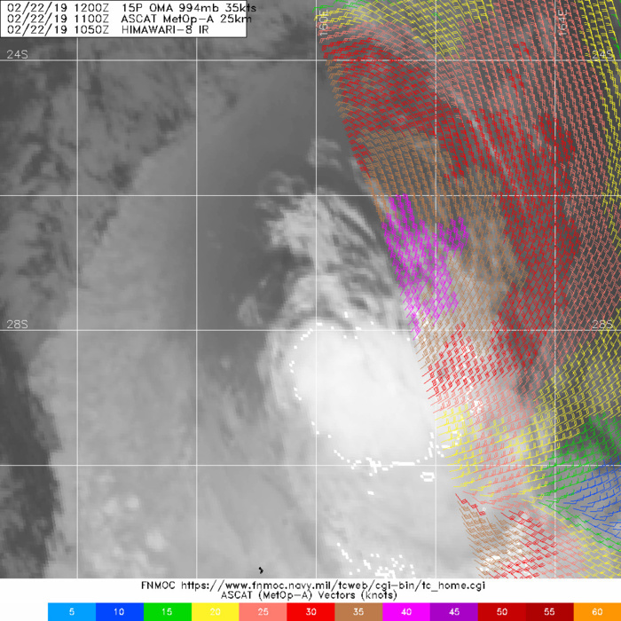 15UTC: cyclone OMA(15P): forecast to dissipate(below 35knots) after 24hours 15UTC: cyclone OMA(15P): forecast to dissipate(below 35knots) after 24hours