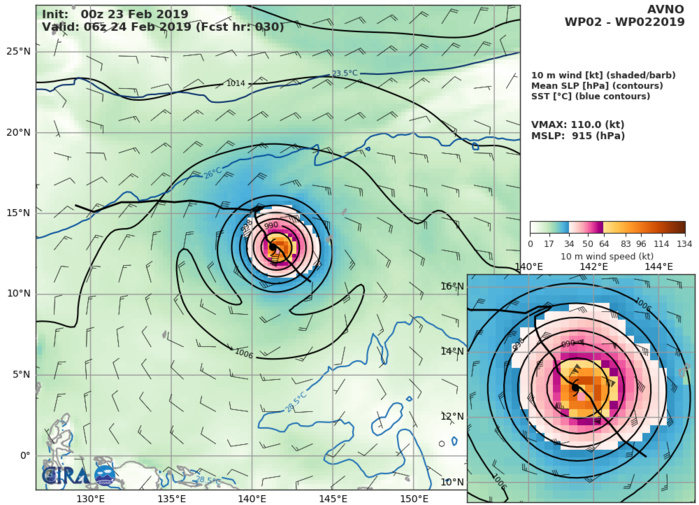09UTC: typhoon Wutip(02W) Category 4 US, the second February category 4 in 4 years 09UTC: typhoon Wutip(02W) Category 4 US, the second February category 4 in 4 years