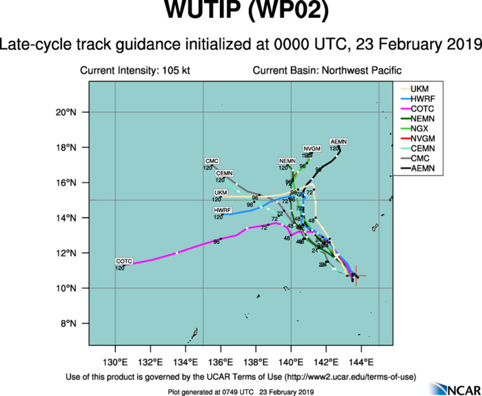09UTC: typhoon Wutip(02W) Category 4 US, the second February category 4 in 4 years 09UTC: typhoon Wutip(02W) Category 4 US, the second February category 4 in 4 years