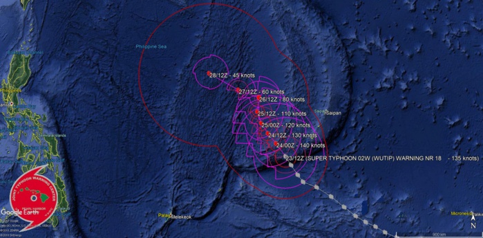 15UTC: Super Typhoon WUTIP(02W) may reach category 5 US within 12hours 15UTC: Super Typhoon WUTIP(02W) may reach category 5 US within 12hours