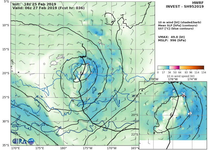 HWRF AT 18UTC: 49KT AT + 36H HWRF AT 18UTC: 49KT AT + 36H
