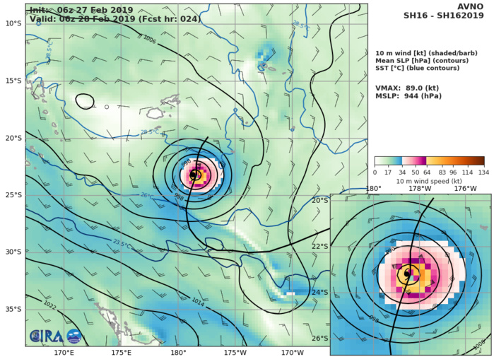 GFS AT 06UTC: 89KT AT +24H GFS AT 06UTC: 89KT AT +24H