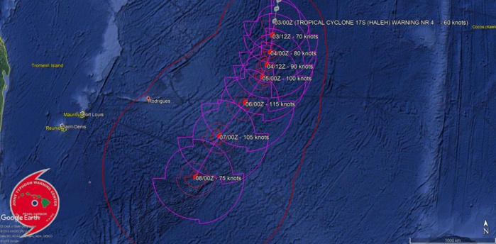 03UTC: TC HALEH(17S): slow moving and intensifying, possible peak at category 4 US in 72hours 03UTC: TC HALEH(17S): slow moving and intensifying, possible peak at category 4 US in 72hours