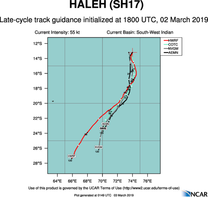 03UTC: TC HALEH(17S): slow moving and intensifying, possible peak at category 4 US in 72hours 03UTC: TC HALEH(17S): slow moving and intensifying, possible peak at category 4 US in 72hours