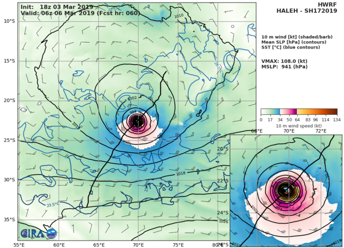 HWRF AT 18UTC: 108KT AT +60H