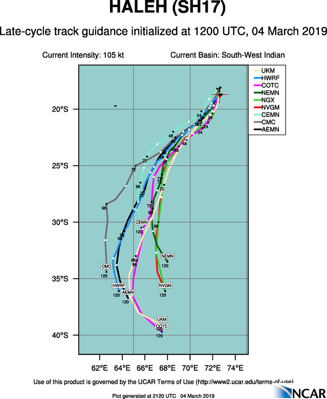 21UTC: TC HALEH(17S) peaking now as a powerful category 4 US safely over open seas