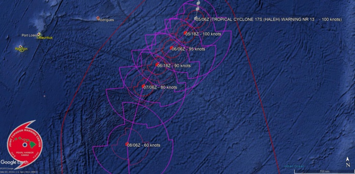 09UTC: Cyclone HALEH(17S) category 3 US is weakening 09UTC: Cyclone HALEH(17S) category 3 US is weakening