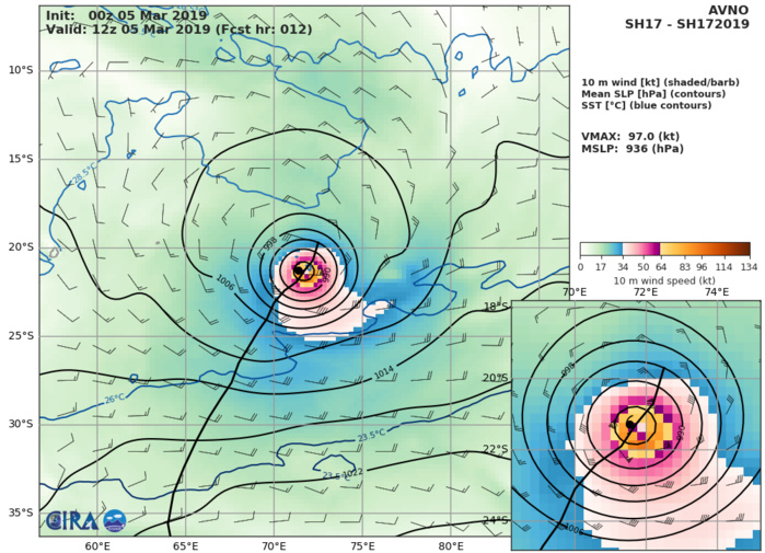 09UTC: Cyclone HALEH(17S) category 3 US is weakening 09UTC: Cyclone HALEH(17S) category 3 US is weakening