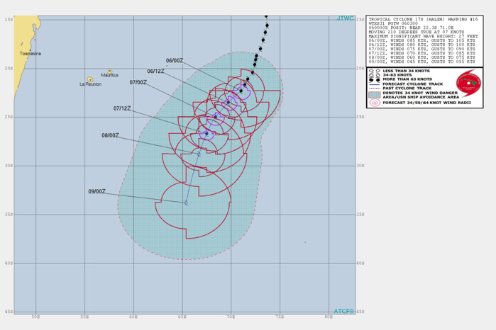 03UTC: TC HALEH(17S) category2 US is weakening but has still a good microwave signature
