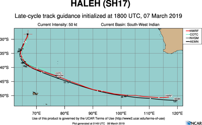 03UTC: TC HALEH(17S)  is weakening rapidly while showing signs of extratropical transition 03UTC: TC HALEH(17S)  is weakening rapidly while showing signs of extratropical transition