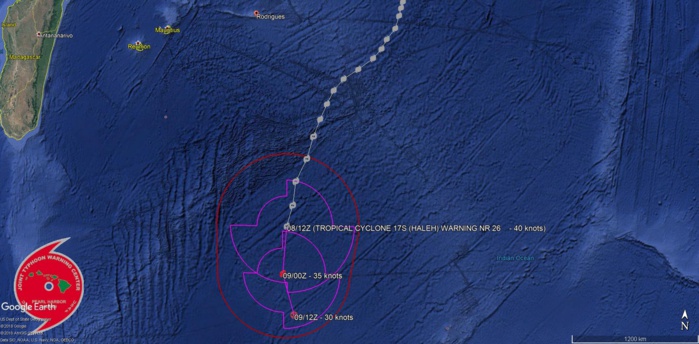 15UTC: TC HALEH(17S) undergoing slow extratropical transition 15UTC: TC HALEH(17S) undergoing slow extratropical transition