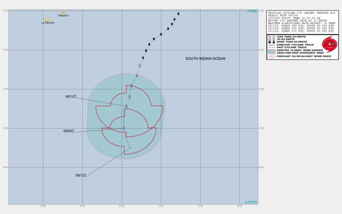 15UTC: TC HALEH(17S) undergoing slow extratropical transition 15UTC: TC HALEH(17S) undergoing slow extratropical transition