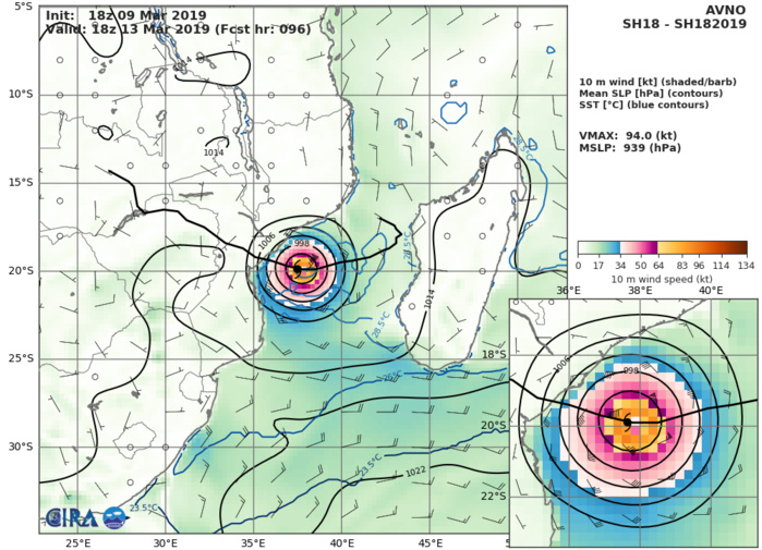 GFS AT 18UTC: 94KT AT +96H GFS AT 18UTC: 94KT AT +96H