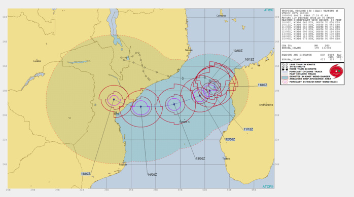 03UTC: IDAI(18S) is intensifying and could threaten the Beira region/Mozambique in 96hours as a powerful cyclone 03UTC: IDAI(18S) is intensifying and could threaten the Beira region/Mozambique in 96hours as a powerful cyclone