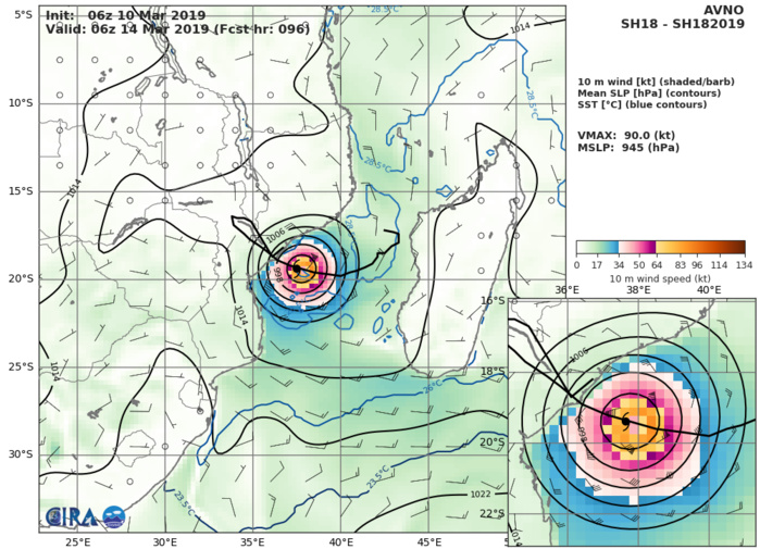GFS AT 06UTC: 90KT AT +96H GFS AT 06UTC: 90KT AT +96H